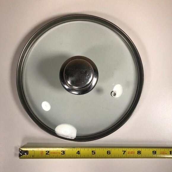 EKCO Copperelle Stainless Steel Glass 8.25" OD 7.625" ID Replacement Lid - Picture 5 of 5